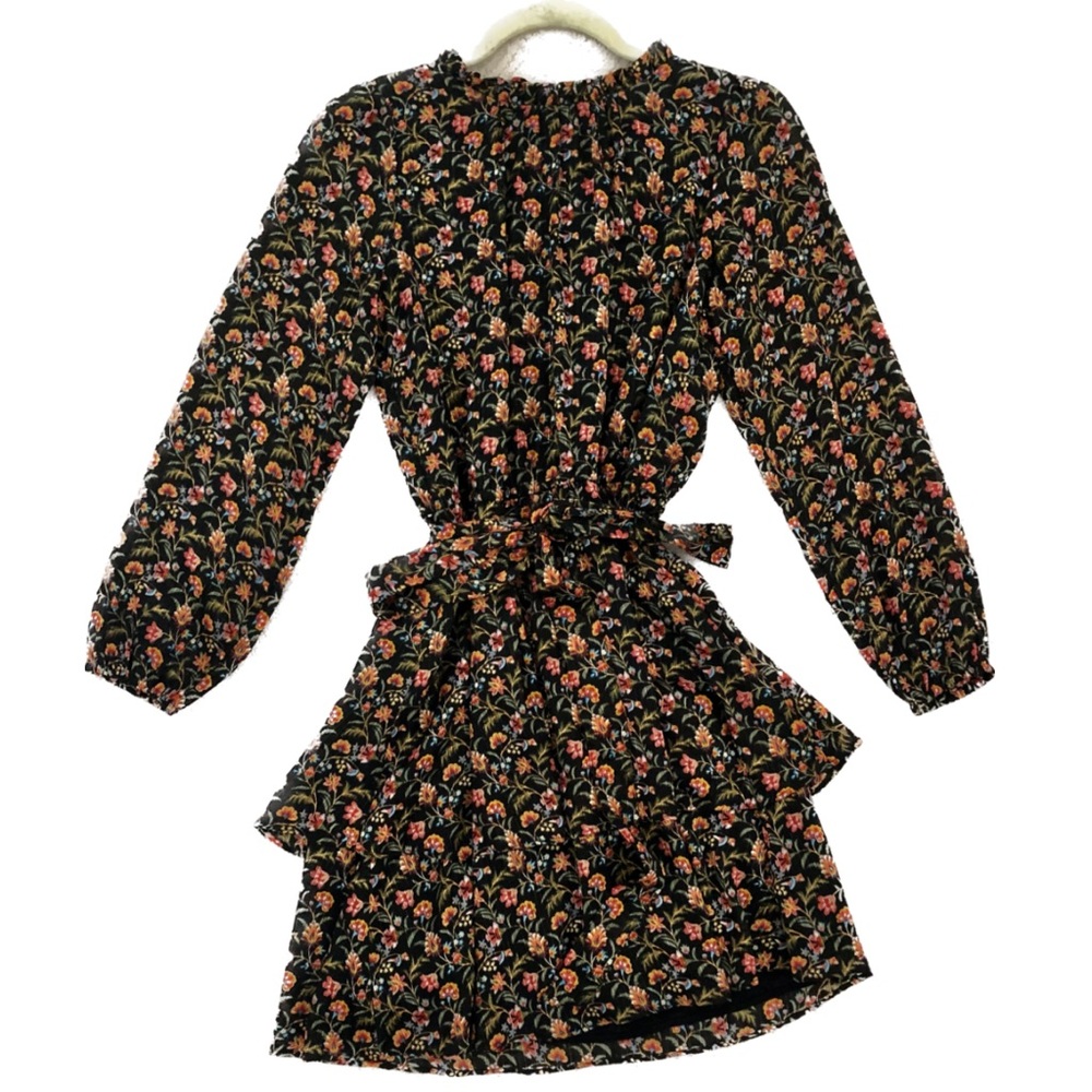 Floral Print Ruffles Dress